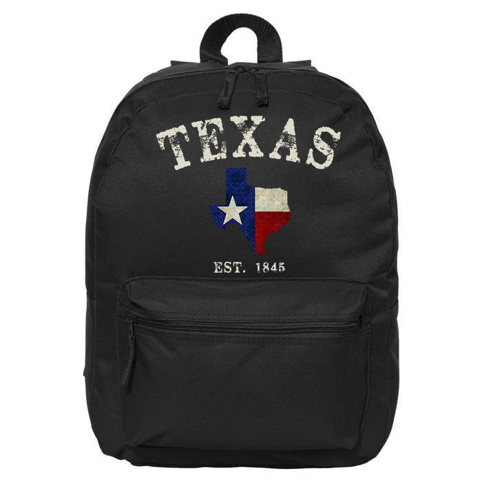 Distressed Texas State Flag Map 16 in Basic Backpack