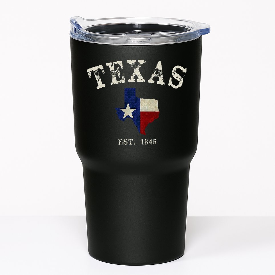 Distressed Texas State Flag Map Tumbler