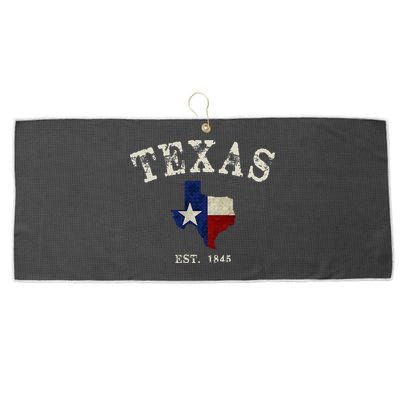 Distressed Texas State Flag Map Large Microfiber Waffle Golf Towel