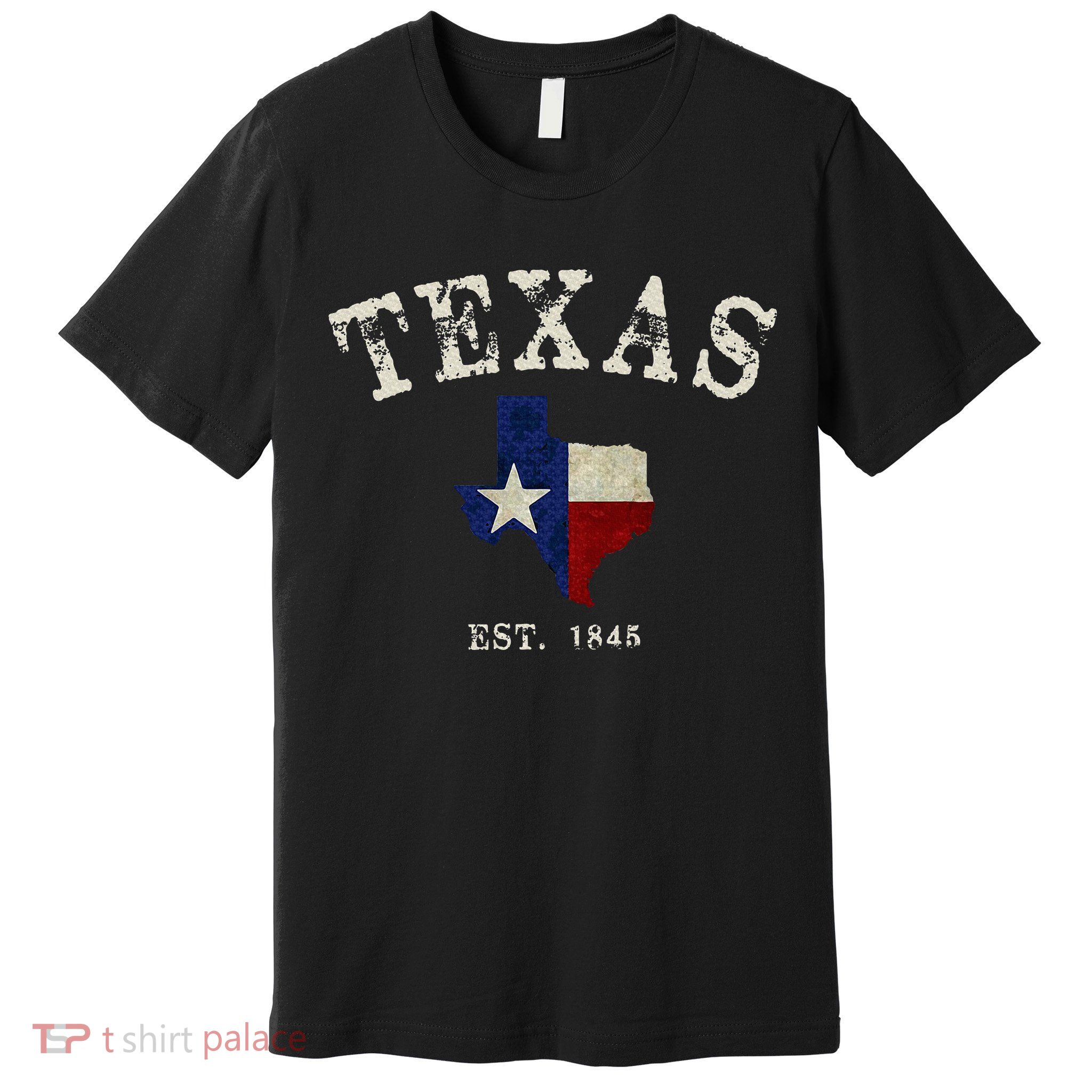 Distressed Texas State Flag Map Premium T-Shirt