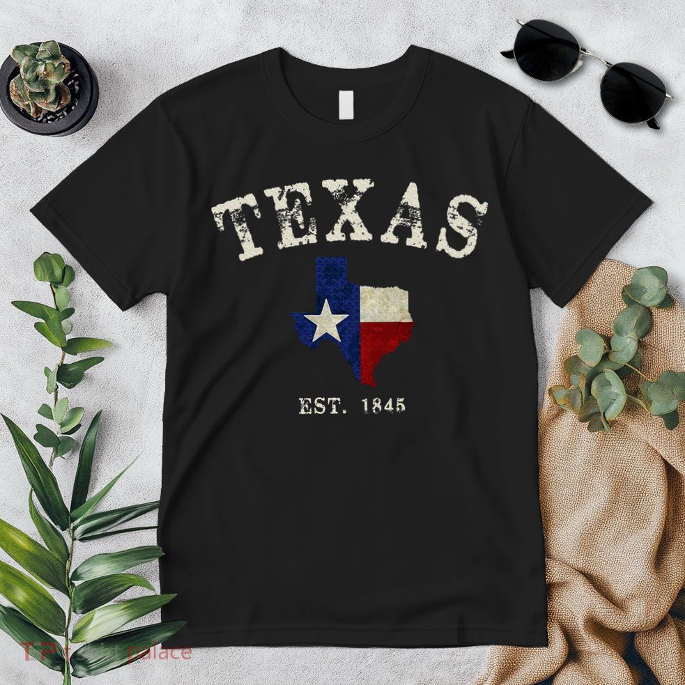 Distressed Texas State Flag Map Premium T-Shirt