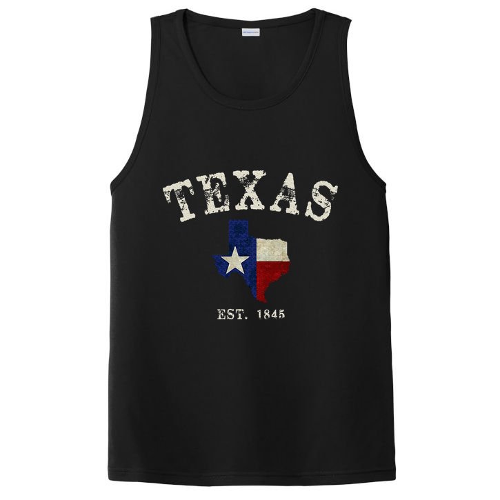 Distressed Texas State Flag Map PosiCharge Competitor Tank