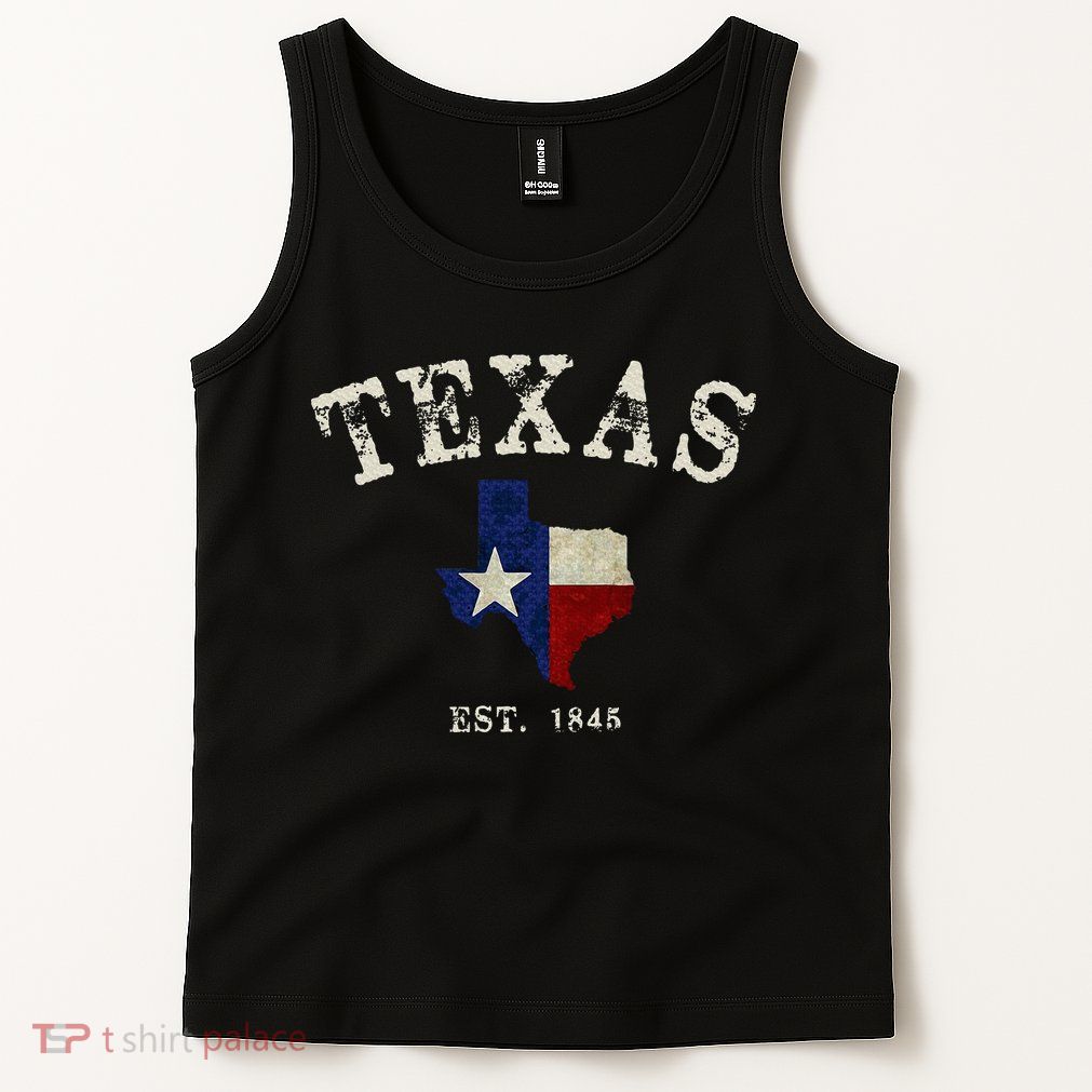 Distressed Texas State Flag Map Tank Top