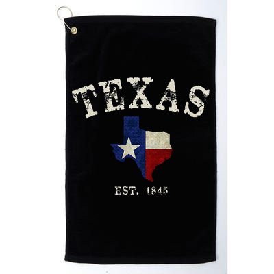 Distressed Texas State Flag Map Golf Towel