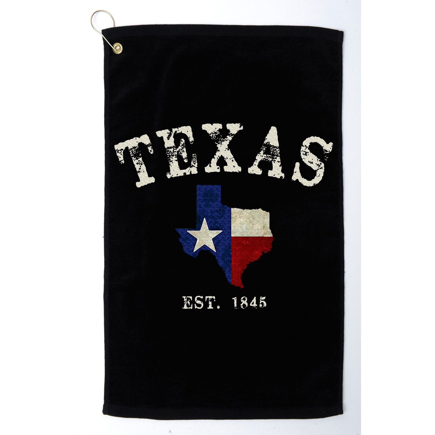 Distressed Texas State Flag Map Golf Towel