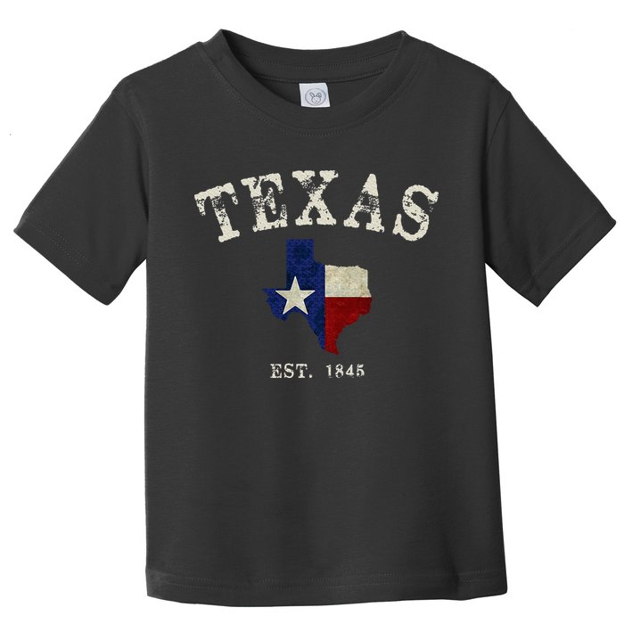 Distressed Texas State Flag Map Toddler T-Shirt