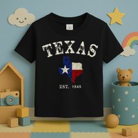 Distressed Texas State Flag Map Toddler T-Shirt