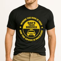 DadS Taxi Service Fathers Day Funny Dad Papa Chauffeur Cab Cooling Performance Crew T-Shirt