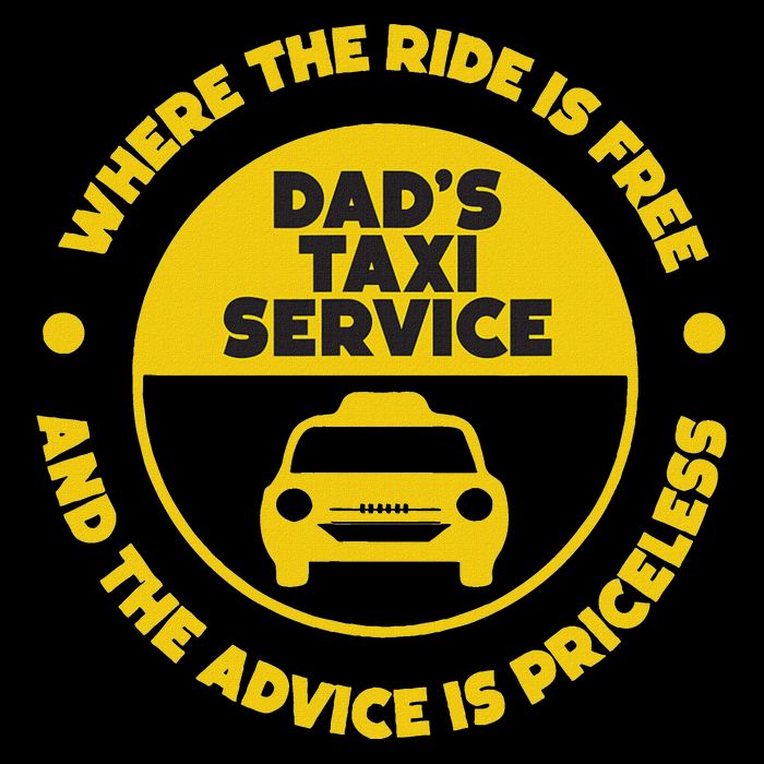 DadS Taxi Service Fathers Day Funny Dad Papa Chauffeur Cab Drawstring Bag