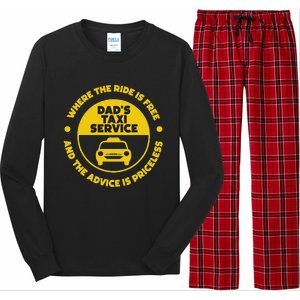 DadS Taxi Service Fathers Day Funny Dad Papa Chauffeur Cab Long Sleeve Pajama Set