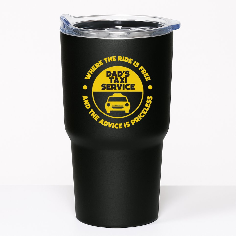 DadS Taxi Service Fathers Day Funny Dad Papa Chauffeur Cab Tumbler