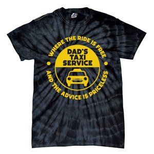 DadS Taxi Service Fathers Day Funny Dad Papa Chauffeur Cab Tie-Dye T-Shirt