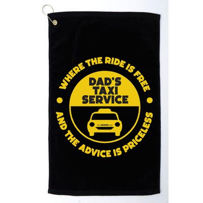 DadS Taxi Service Fathers Day Funny Dad Papa Chauffeur Cab Golf Towel