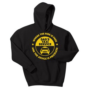 DadS Taxi Service Fathers Day Funny Dad Papa Chauffeur Cab Kids Hoodie