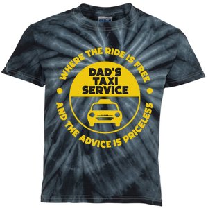 DadS Taxi Service Fathers Day Funny Dad Papa Chauffeur Cab Kids Tie-Dye T-Shirt