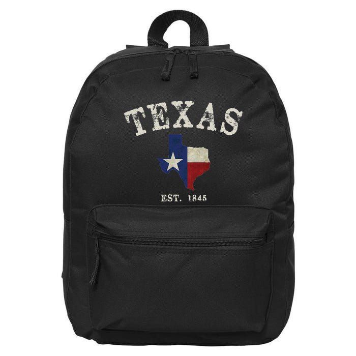 Distressed Texas State Flag Map 16 in Basic Backpack