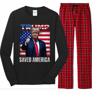 Donald Trump Saved America 47th President Inauguration Long Sleeve Pajama Set