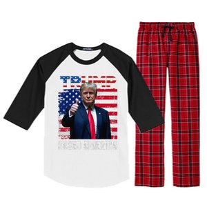 Donald Trump Saved America 47th President Inauguration Raglan Sleeve Pajama Set