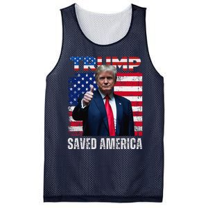 Donald Trump Saved America 47th President Inauguration Mesh Reversible Basketball Jersey Tank