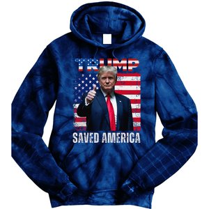 Donald Trump Saved America 47th President Inauguration Tie Dye Hoodie