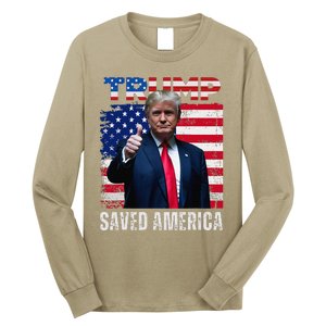 Donald Trump Saved America 47th President Inauguration Long Sleeve Shirt