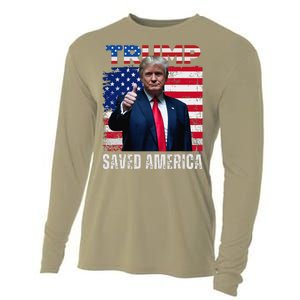 Donald Trump Saved America 47th President Inauguration Cooling Performance Long Sleeve Crew