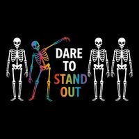 Dare To Stand Out Cute LGBT Pride  Button