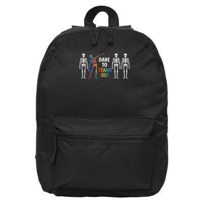Dare To Stand Out Cute LGBT Pride  16 in Basic Backpack