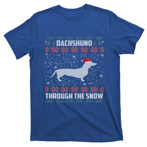 Dachshund Through Snow Christmas Ugly Gift 2018 T-Shirt