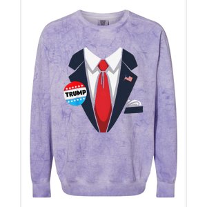 Donald Trump Suit Colorblast Crewneck Sweatshirt