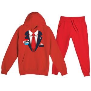 Donald Trump Suit Premium Hooded Sweatsuit Set