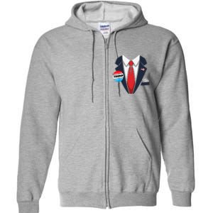 Donald Trump Suit Full Zip Hoodie