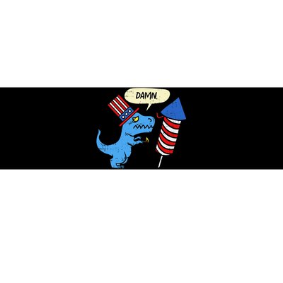 Damn TRex Short Hands Firecracker Funny Firework 4th Of July Bumper Sticker