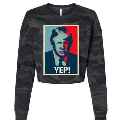 Donald Trump Supporter President 2024 Cropped Pullover Crew