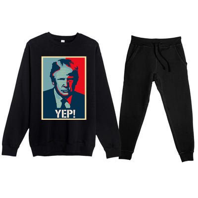 Donald Trump Supporter President 2024 Premium Crewneck Sweatsuit Set