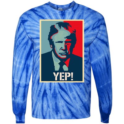 Donald Trump Supporter President 2024 Tie-Dye Long Sleeve Shirt