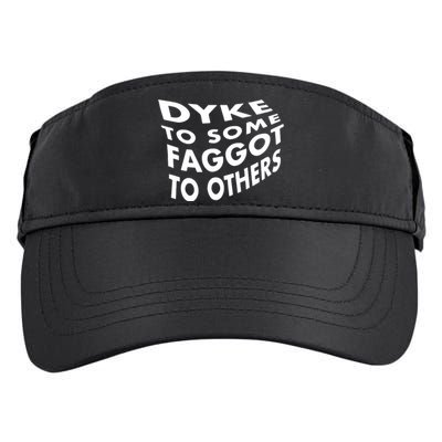 Dyke To Some Faggot To Others Adult Drive Performance Visor