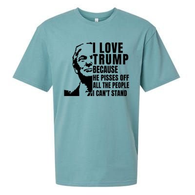 Donald Trump Shirt I Love Trump Because He Pisses Off The People I Can't Stand Sueded Cloud Jersey T-Shirt