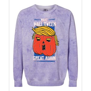 Donald Trump Saying Make Halloween Great Again Gift Colorblast Crewneck Sweatshirt