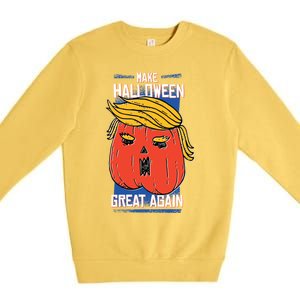 Donald Trump Saying Make Halloween Great Again Gift Premium Crewneck Sweatshirt