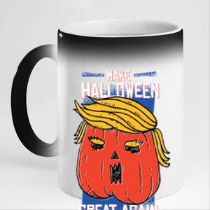 Donald Trump Saying Make Halloween Great Again Gift 11oz Black Color Changing Mug