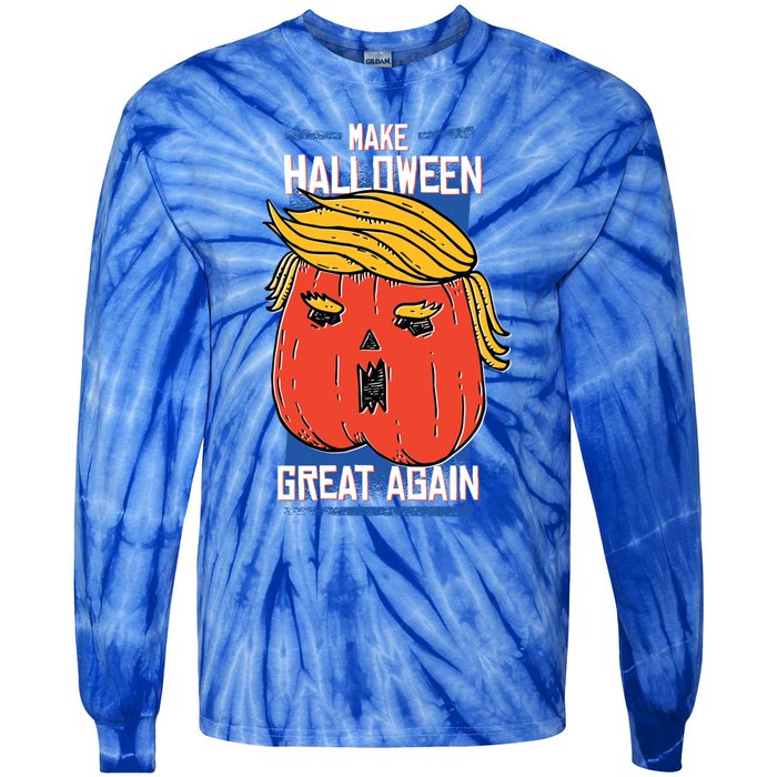 Donald Trump Saying Make Halloween Great Again Gift Tie-Dye Long Sleeve Shirt