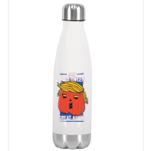 Donald Trump Saying Make Halloween Great Again Gift Stainless Steel Insulated Water Bottle