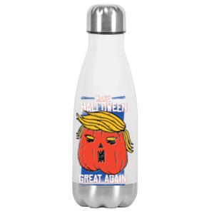 Donald Trump Saying Make Halloween Great Again Gift Stainless Steel Insulated Water Bottle