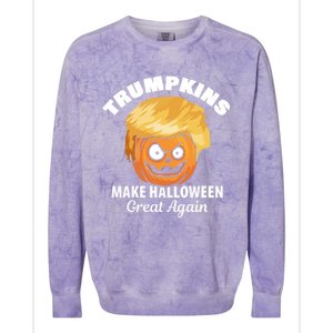 Donald Trump Saying Make Halloween Great Again Gift Colorblast Crewneck Sweatshirt