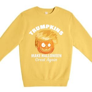 Donald Trump Saying Make Halloween Great Again Gift Premium Crewneck Sweatshirt