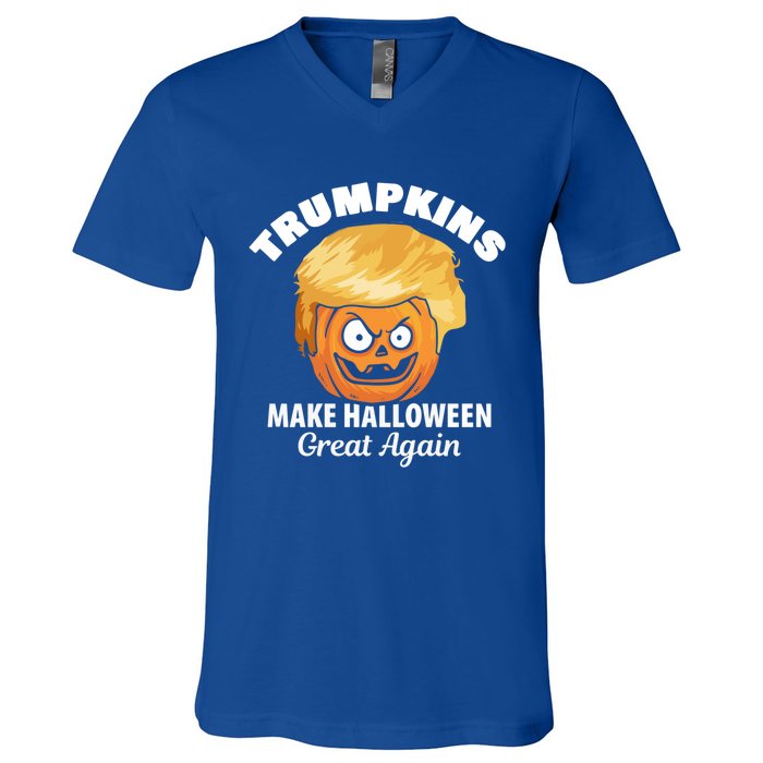 Donald Trump Saying Make Halloween Great Again Gift V-Neck T-Shirt