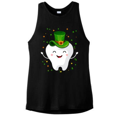 Dental Tooth St Patricks Day Funny Dentist Gift For Dentist Gift Ladies PosiCharge Tri-Blend Wicking Tank