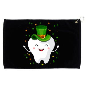 Dental Tooth St Patricks Day Funny Dentist Gift For Dentist Gift Grommeted Golf Towel