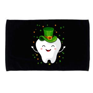 Dental Tooth St Patricks Day Funny Dentist Gift For Dentist Gift Microfiber Hand Towel